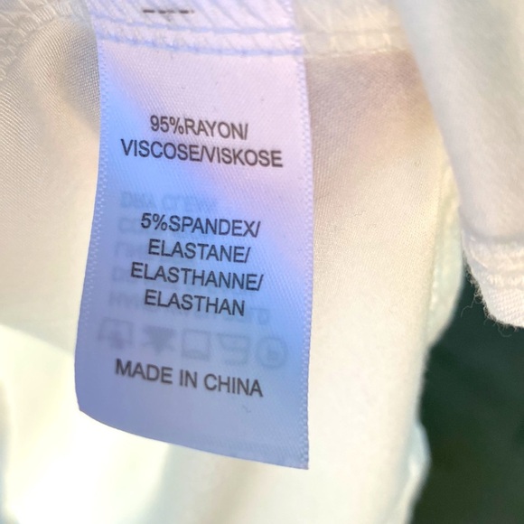 ADRIANNA PAPELL WHITE TANK TOP BRAT GIRL SUMMER ASYMMETRICAL V NECK HI L… - Picture 7 of 13